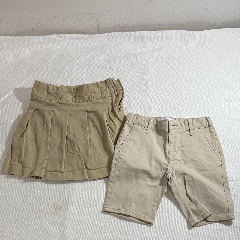 The Children's Place Tan and Beige Kids Shorts Set